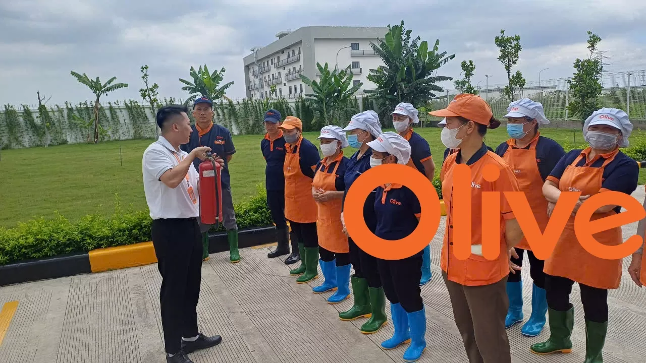 Olive Tổ Chức Diễn Tập PCCC Định Kỳ – Cam Kết An Toàn Trong Vận Hành Suất Ăn Công Nghiệp